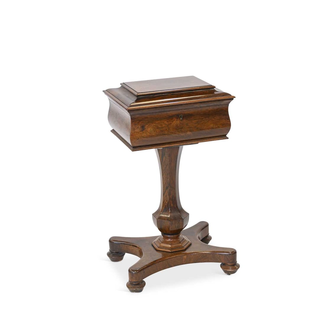 A WILLIAM IV ROSEWOOD TEAPOY (1 of 2)