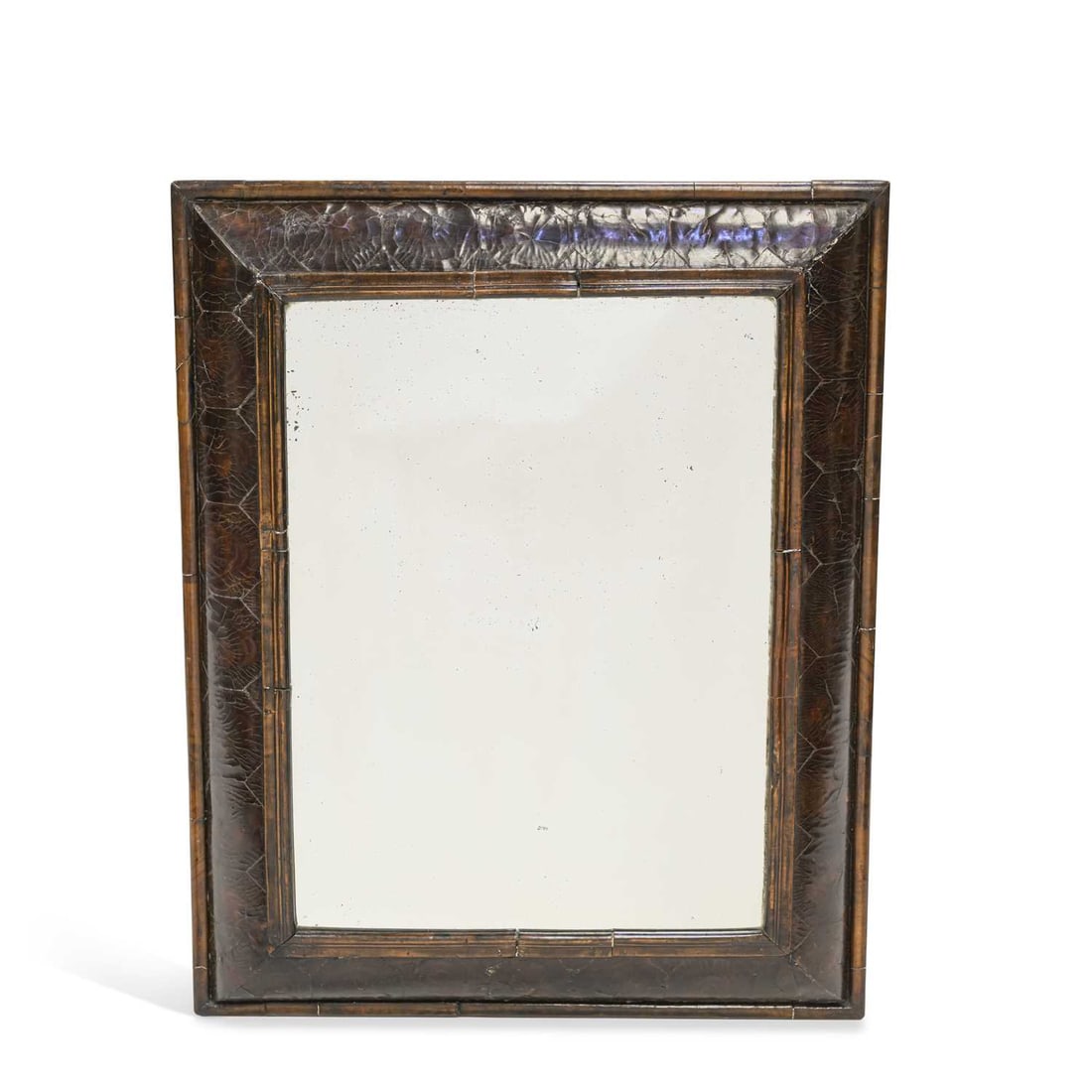 A WILLIAM AND MARY OYSTER-VENEERED WALNUT WALL MIRROR CIRCA 1690 (1 of 2)