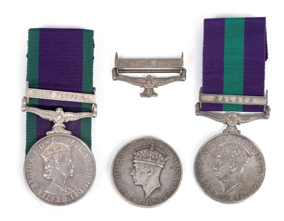 THREE GENERAL SERVICE MEDALS (G.S.M) (1 of 1)