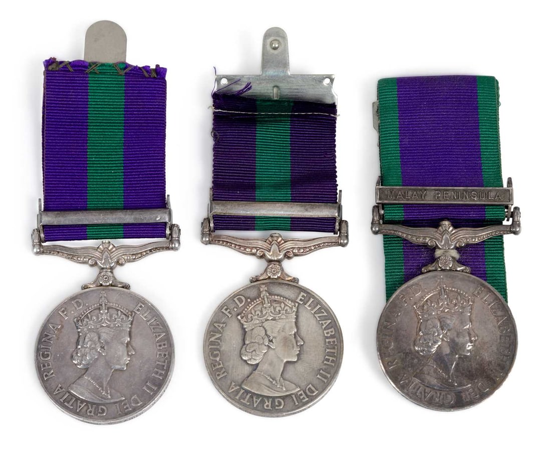 THREE ELIZABETH II GENERAL SERVICE MEDALS (G.S.M) (1 of 1)