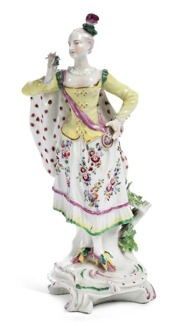 A DERBY PORCELAIN RANELAGH DANCER FIGURE CIRCA 1765 (1 of 1)