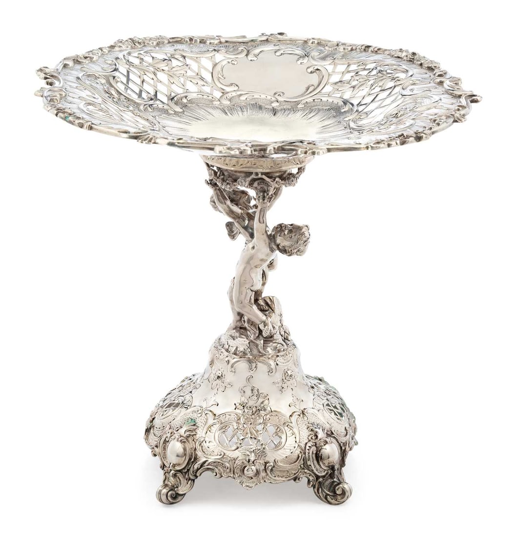 A CONTINENTAL SILVER TAZZA 19TH CENTURY (1 of 1)