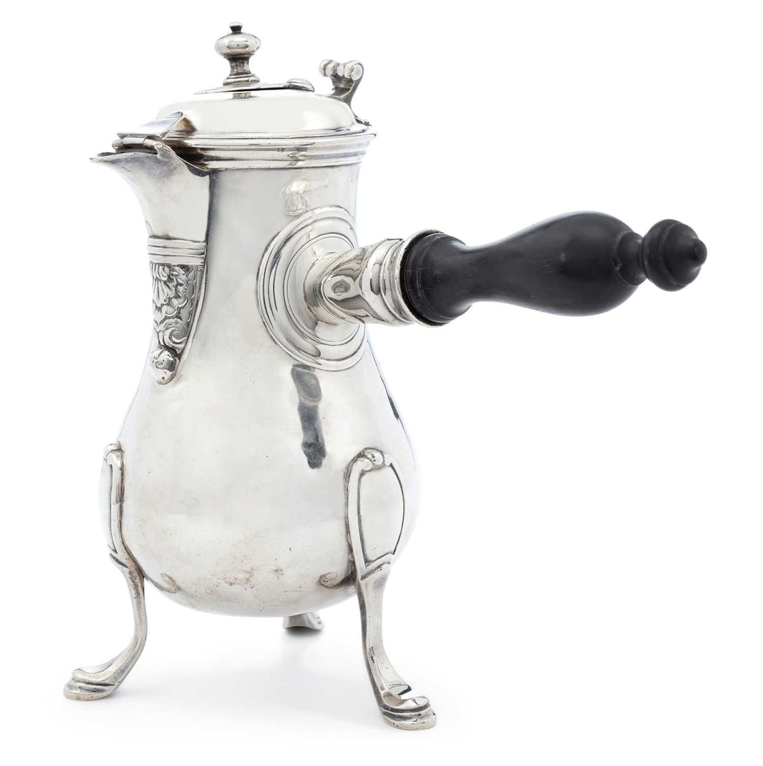 A FRENCH SILVER CHOCOLATE POT 18TH CENTURY (1 of 2)