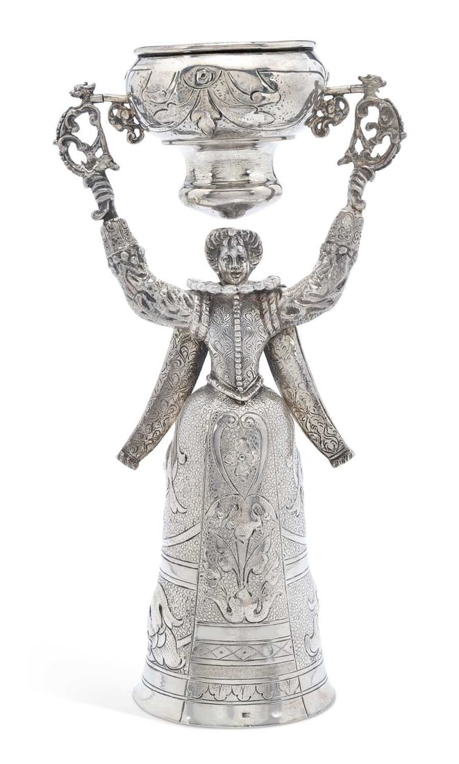A GERMAN OR DUTCH SILVER WAGER CUP 19TH CENTURY (1 of 3)