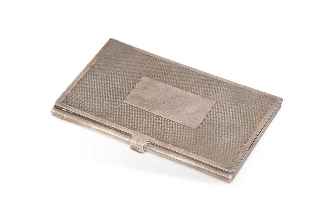 AN ELIZABETH II SILVER CARD CASE (1 of 2)
