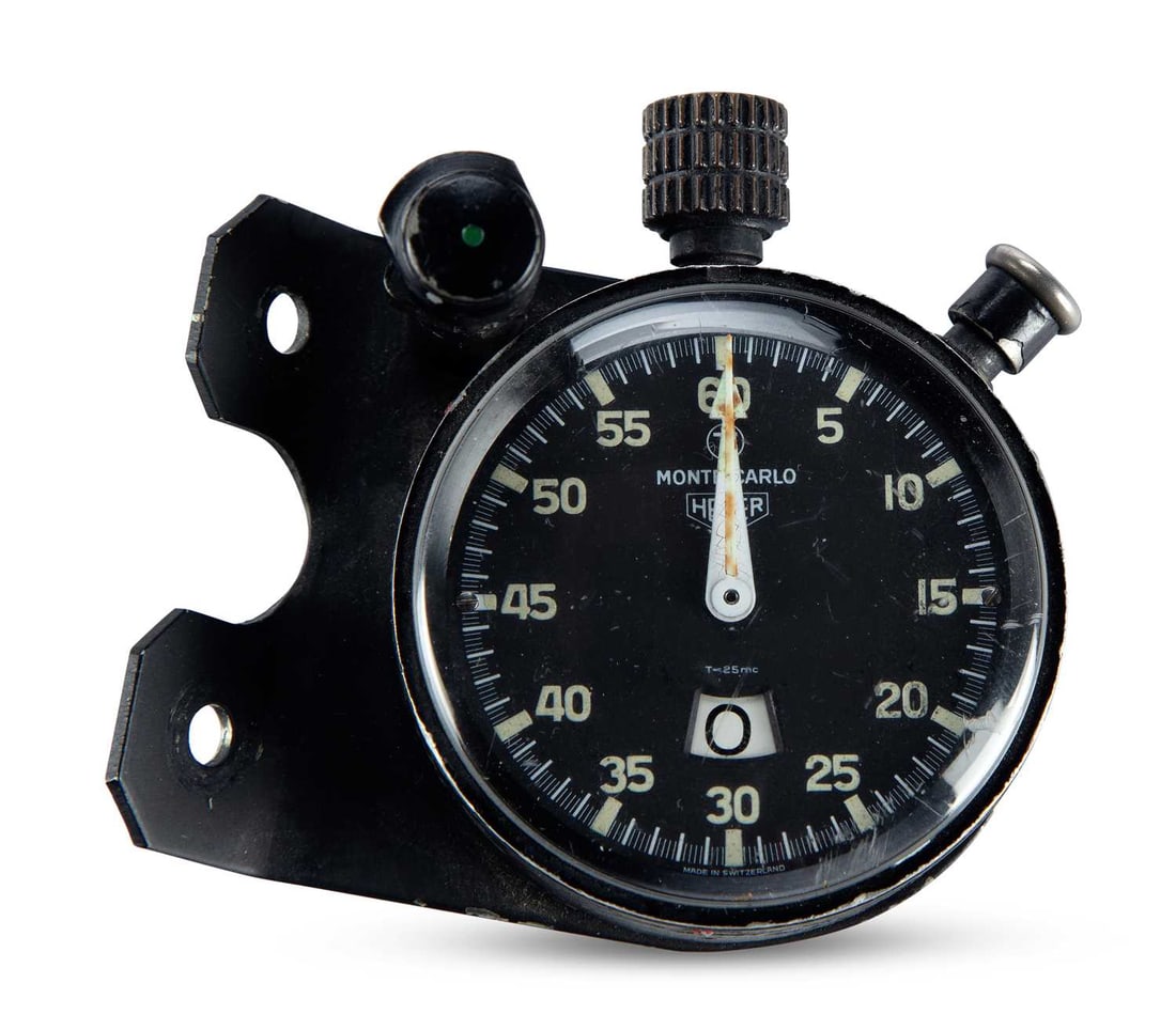 A HEUER MONTE-CARLO MILITARY COCKPIT STOPWATCH (1 of 2)