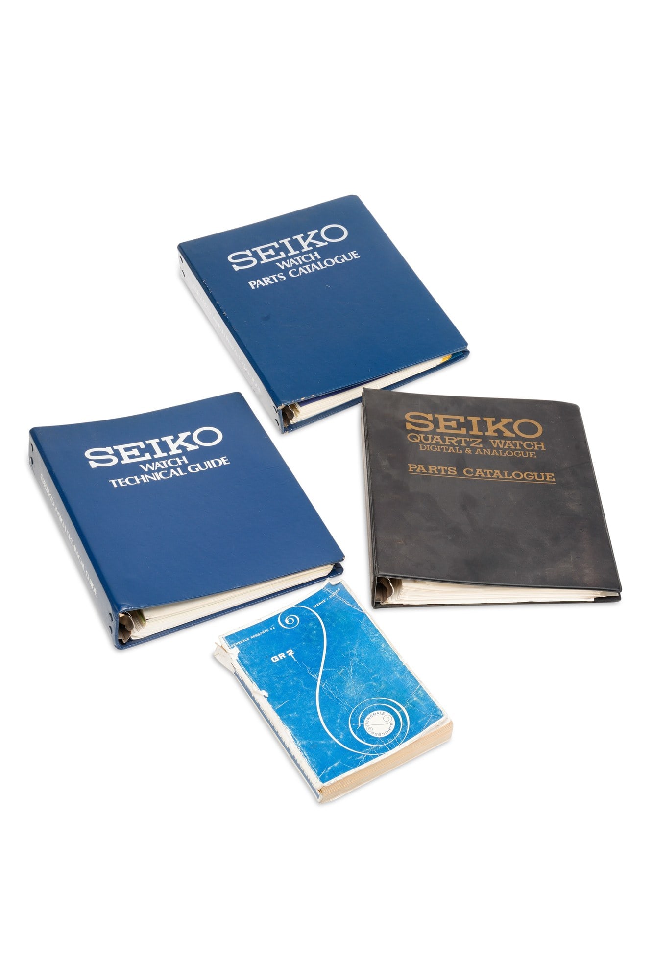 A GROUP OF SEIKO WATCH MANUALS: including two Watch Parts Catalogues; a Watch Technical Guide; etc. (Qty)