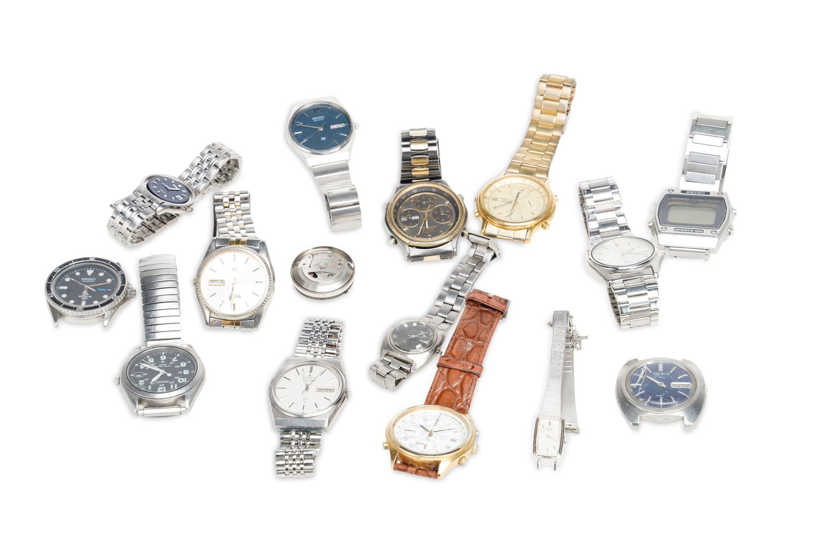 A GROUP OF SEIKO WATCHES FOR SPARES OR REPAIRS (1 of 1)
