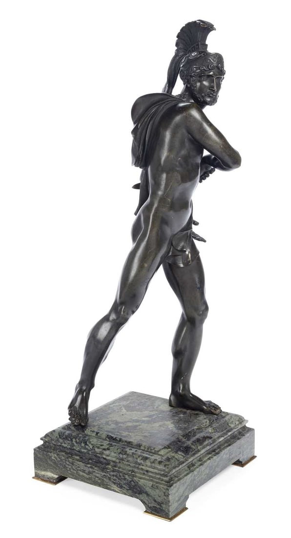 A BRONZE FIGURE OF MARS (1 of 2)