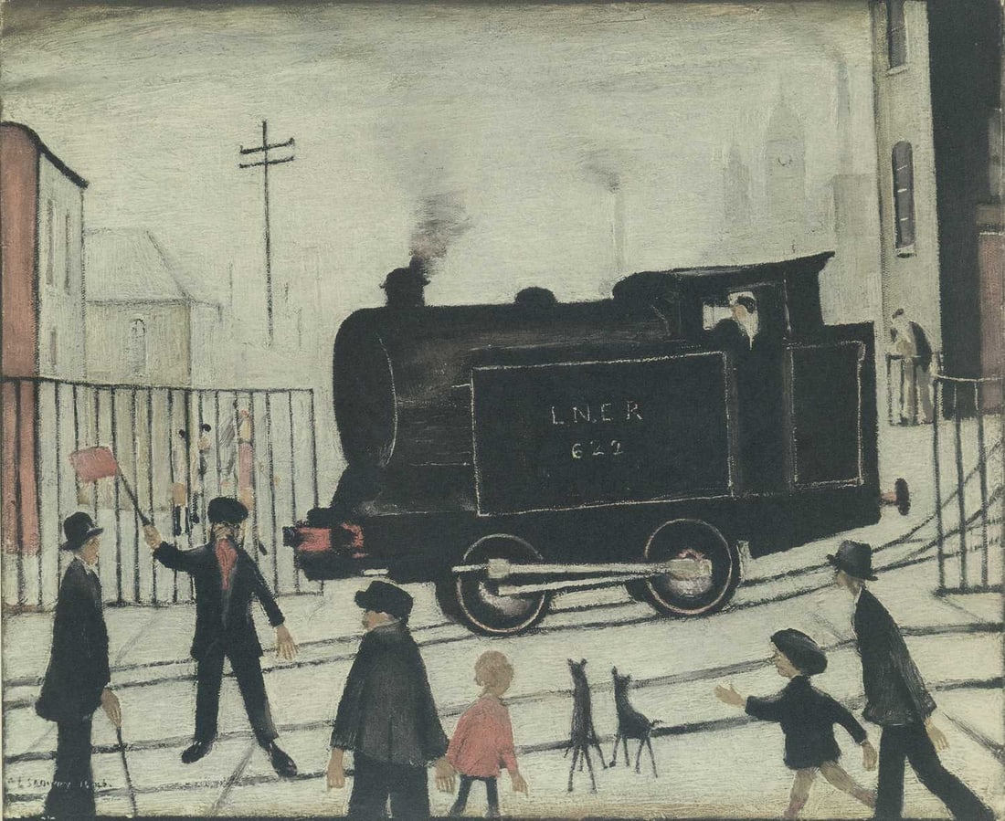 ARR - LAURENCE STEPHEN LOWRY RBA RA (1887-1976) THE LEVEL CROSSING (1 of 2)