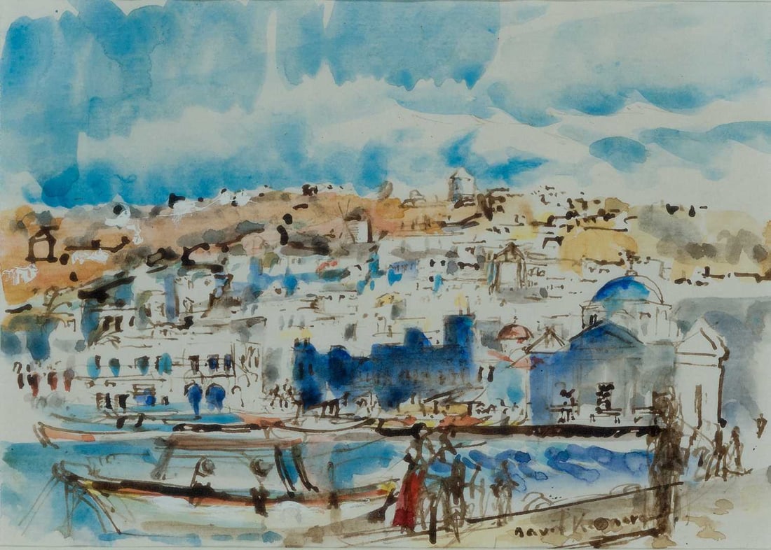 ARR - DAVID RISK KENNARD (BORN 1953) MYKONOS (1 of 3)
