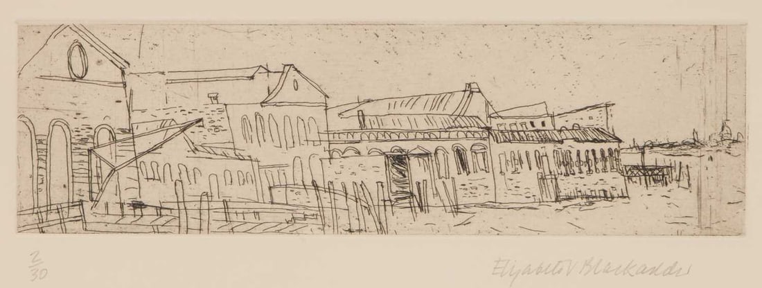 DAME ELIZABETH BLACKADDER D.B.E, R.A, R.S.A (1931-2021) VENICE (1 of 2)