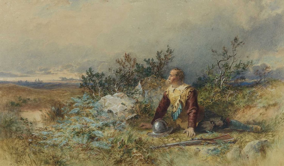 JOHN ADAM HOUSTON RSA (1812-1884) THE SCOUT (1 of 2)