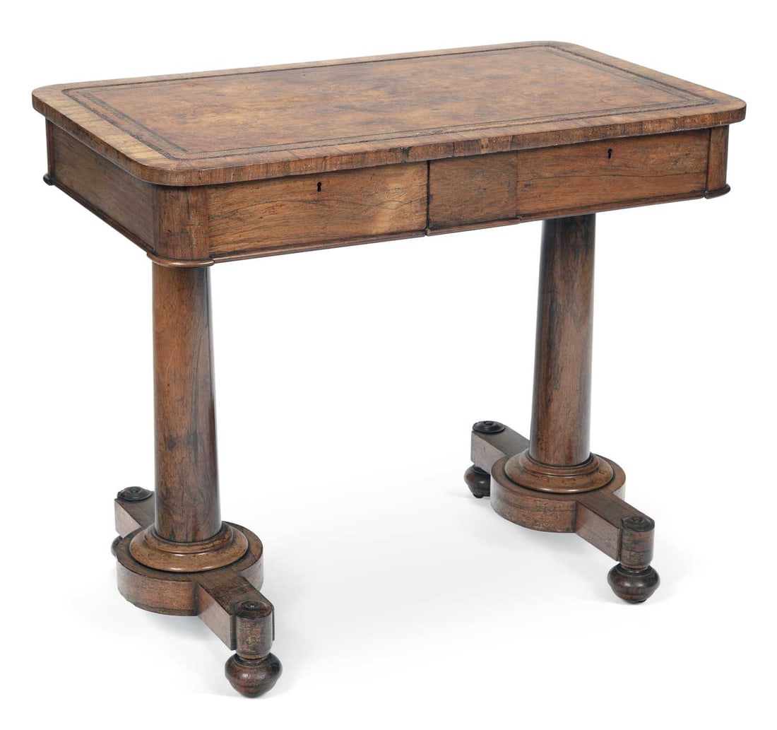 A WILLIAM IV ROSEWOOD WRITING TABLE (1 of 1)