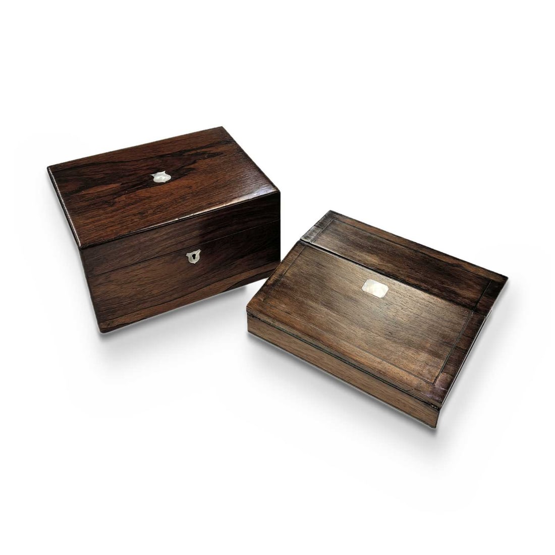 TWO VICTORIAN ROSEWOOD BOXES - 2