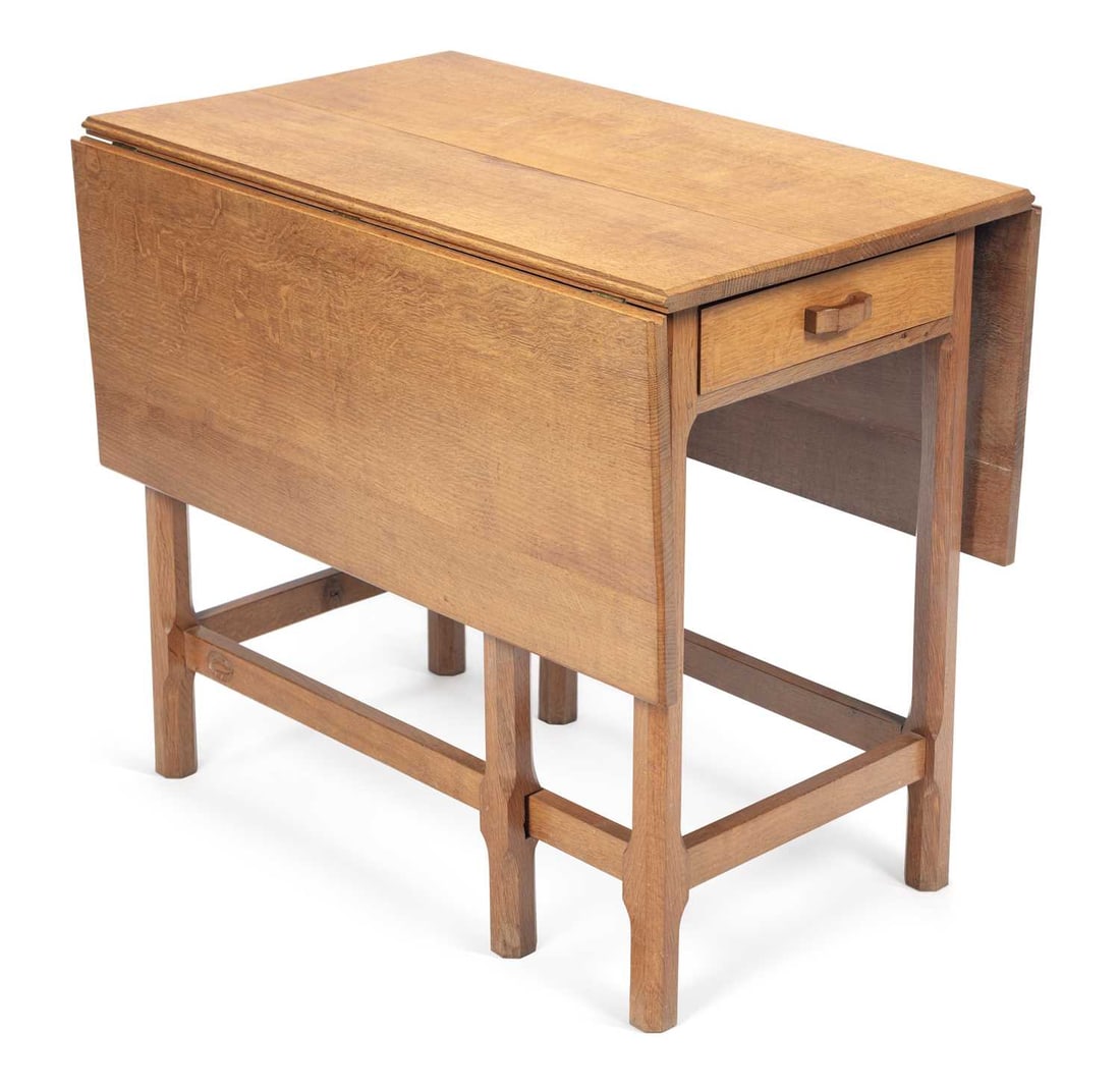 DEREK SLATER A FISHMAN OAK DROP LEAF TABLE (1 of 1)