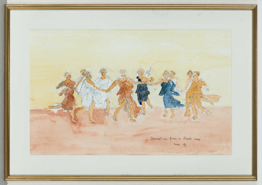 THE HON ANDREW BIGHAM (BORN 1941) DECORATION FROM A GREEK VASE - 2