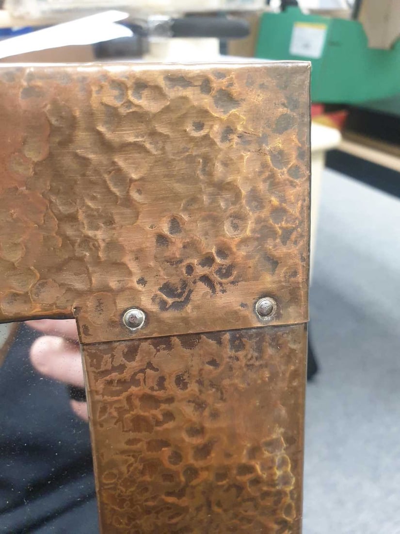 AN ARTS AND CRAFTS COPPER MIRROR CIRCA 1910 - 7