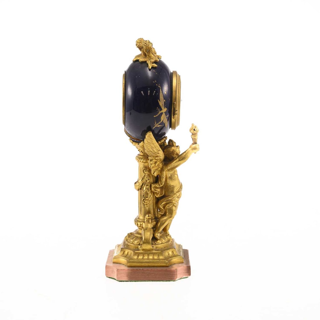 A FRENCH GILT-BRONZE AND ENAMEL CLOCK CIRCA 1870 - 3
