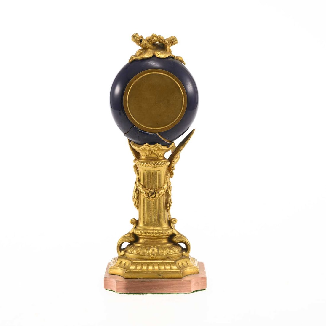 A FRENCH GILT-BRONZE AND ENAMEL CLOCK CIRCA 1870 - 4