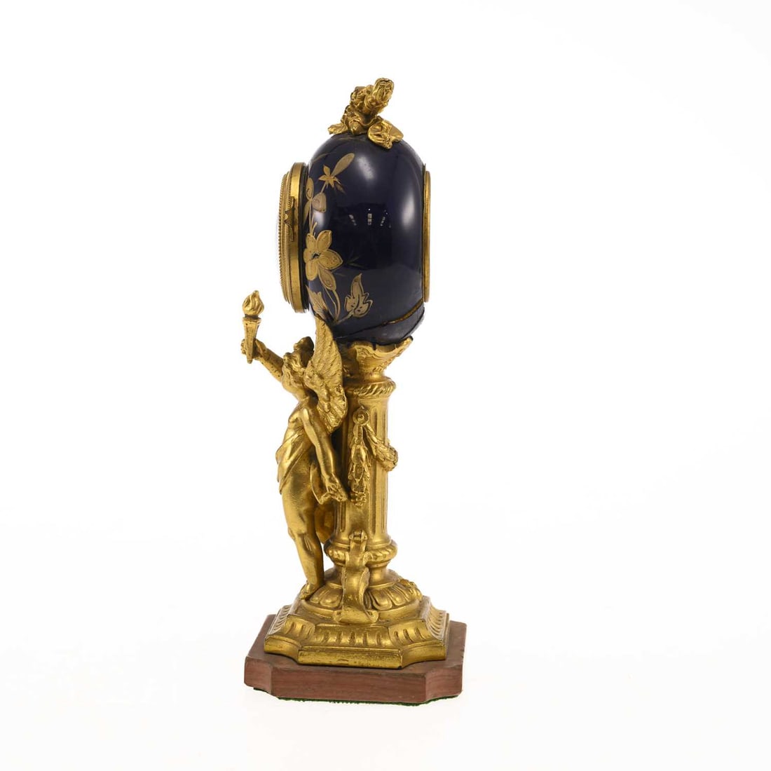 A FRENCH GILT-BRONZE AND ENAMEL CLOCK CIRCA 1870 - 5