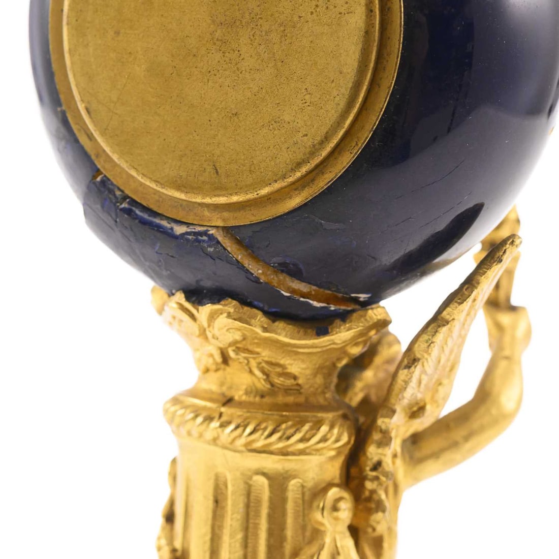 A FRENCH GILT-BRONZE AND ENAMEL CLOCK CIRCA 1870 - 6