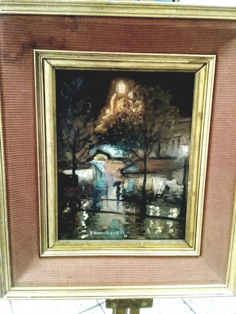 Edouard Cortès attributed oil painting framed: Antique painting signed : Edouard CortèsAttributed to master post-impressionism painter.Wonderfull landscpae Measures : 11 x 9 Inches painting / frame: 17.5 x 15 Sell old collection , Property to Han