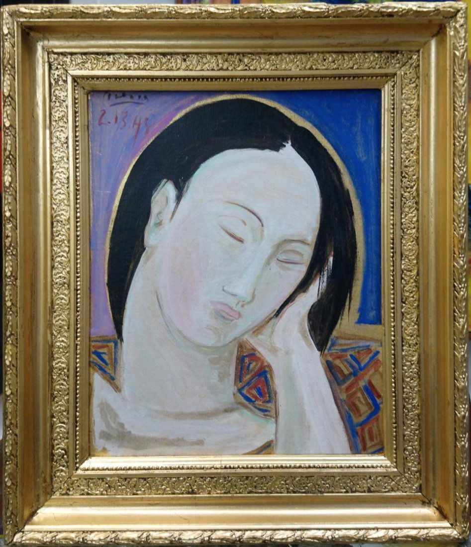 Spanish master Pablo Picasso - Oil canvas attributed (1 of 10)