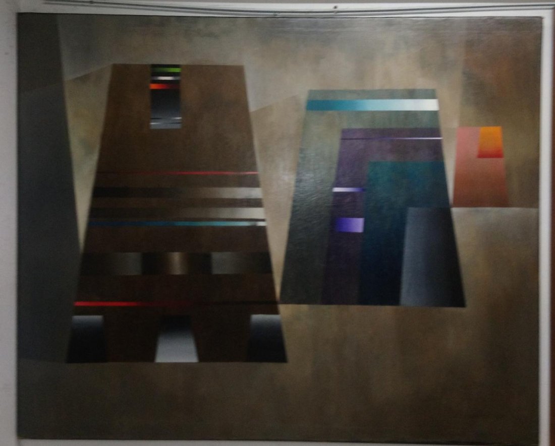 Peruvian Master Milner Cajahuaringa - Oil on canvas: Antique master latinamérican painter : oil on canvas - "Naves de Pariaqaqa" Dimensions: 135 x 165 Centímeters ****************************** José Milner Cajahuaringa was born in Huarochirí, Peru o