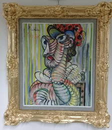 Pablo Picasso - Cubism Antique Oil Portrait