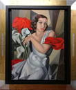 Tamara De Lempicka / Attributed - Oil canvas signed.