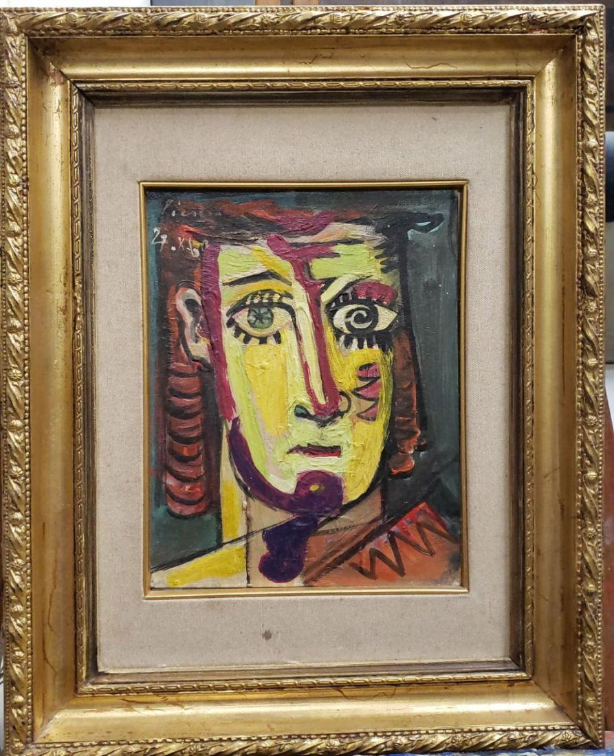 Spanish master Pablo Picasso - Oil canvas attributed (1 of 12)