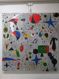 Joan Miró (1893 - 1983) Antique oil canvas / Signed