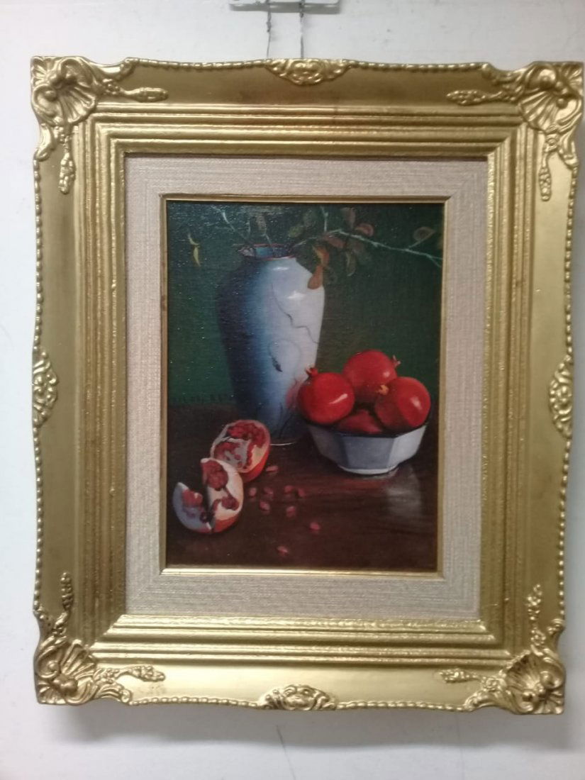Odilon Redon - Still Life Oil canvas painting: Measures : 12 x 16 inch /Framed: 21 x 25 inch." Work is sold as it is" Documents included: Ministry of Culture & Documents for export to aduanas.Ideal for collectorsShipping by UPS from Lima, Peru