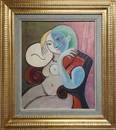 Pablo Picasso ( 1881 - 1973) -Oil Canvas Painting - COA