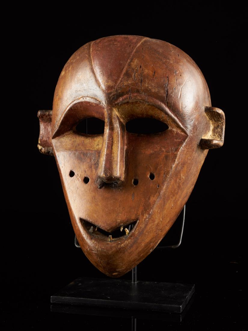 Boa Mask with Nice Patina- Tribal Art: This large Boa mask has a beautiful patina. Sold without the base. Dimensions approx. 34 x 27 x 15 Shipped with DHL Express. Base not included in the sale. This items comes from Brussels based painter