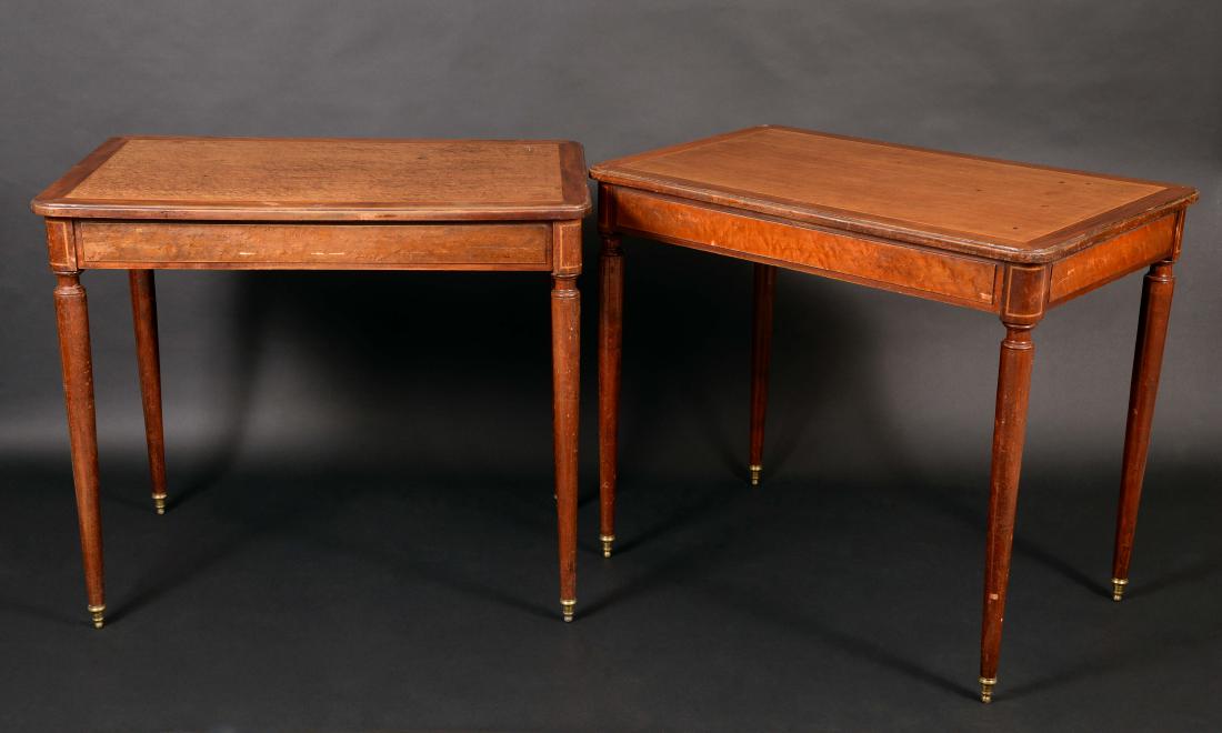 A pair of 19th century continental maple and mahogany (1 of 1)