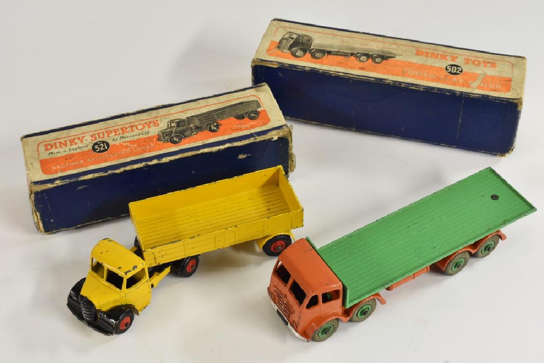 Dinky Toys - a 502 'Foden Flat Truck:, orange cab and (1 of 1)