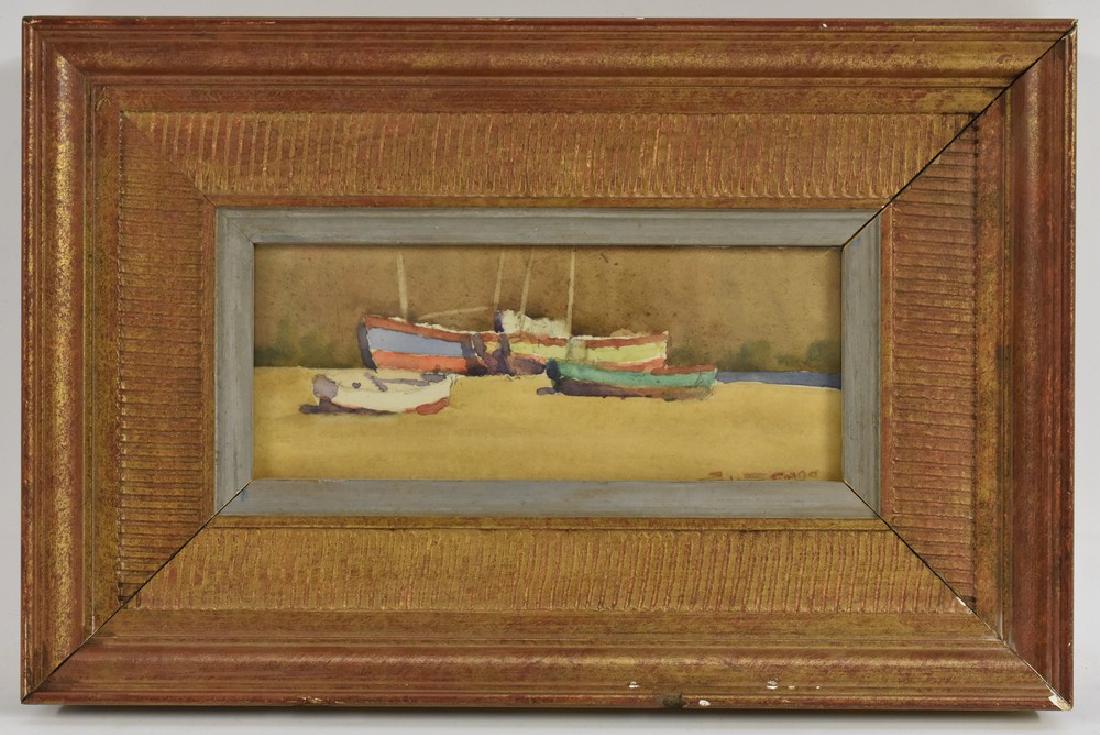 E. Seago Beached Boats signed E. Seago, attributed to (1 of 1)