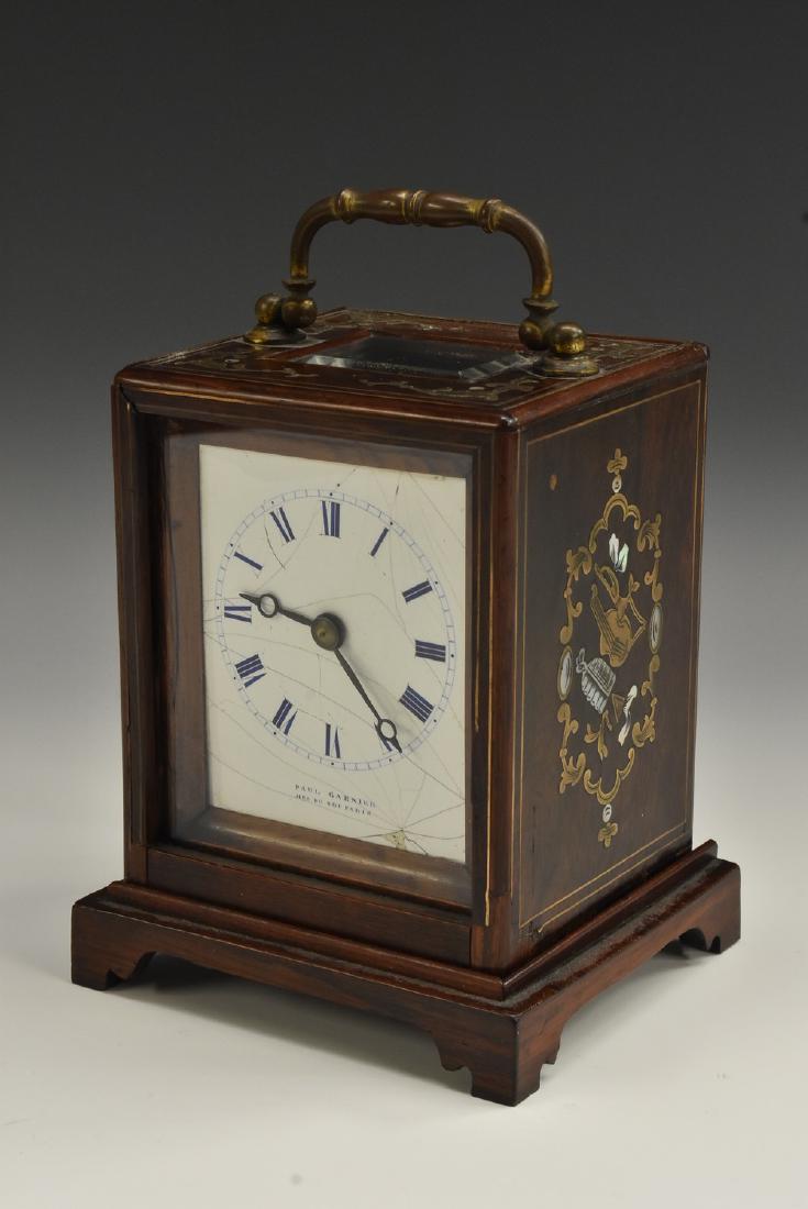 A 19th century French rosewood and marquetry carriage (1 of 1)