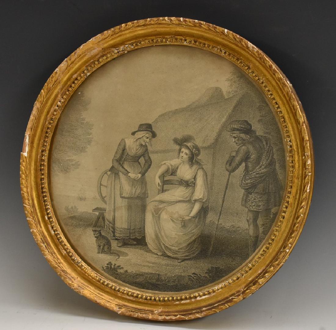 Francesco Bartolozzi (1727 - 1815), by, John Hodges: Francesco Bartolozzi (1727 - 1815), by, John Hodges Benwell (1764 -1785), after, A St Giles Beauty, Portrait of Elizabeth Burrough, stipple engraving, oval, 17cm x 12.5cm; another (2)