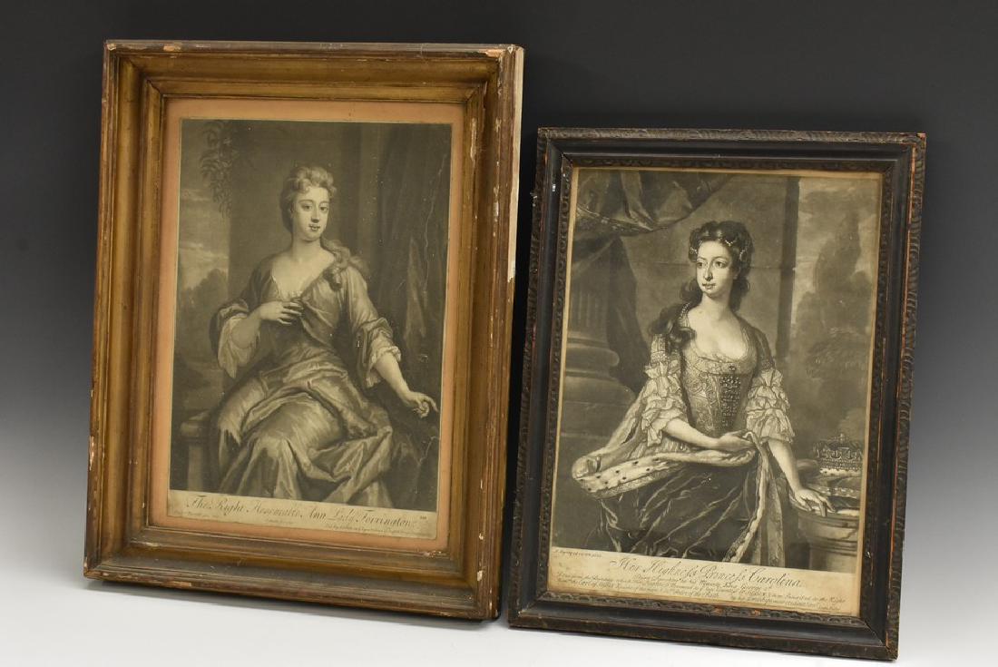 John Smith (c. 1752-c. 1742), after Sir Godfrey: John Smith (c. 1752-c. 1742), after Sir Godfrey Kneller, Bart (1646-1723), The Right Honourable Ann Lady Torrington, [London] 1709, mezzotint, 35cm x 25.5cm, gilt frame; Hans Hysing (1678-1752/3), aft