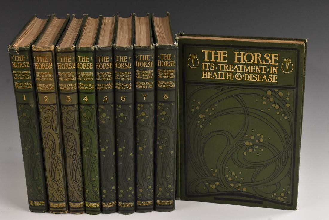 The Horse: Its Treatment in Health and Disease, with a: The Horse: Its Treatment in Health and Disease, with a Complete Guide to Breeding, Training and Management, edited by Prof. J. Wortley Axe [...], nine-volume set, The Gresham Publishing Company, Londo