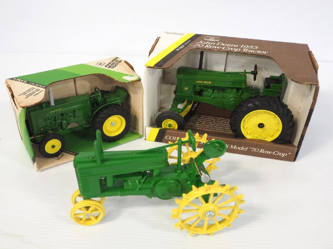 John Deere 70, M & G on steel: John Deere 70 NIB, John Deere M NIB & John Deere G on steel