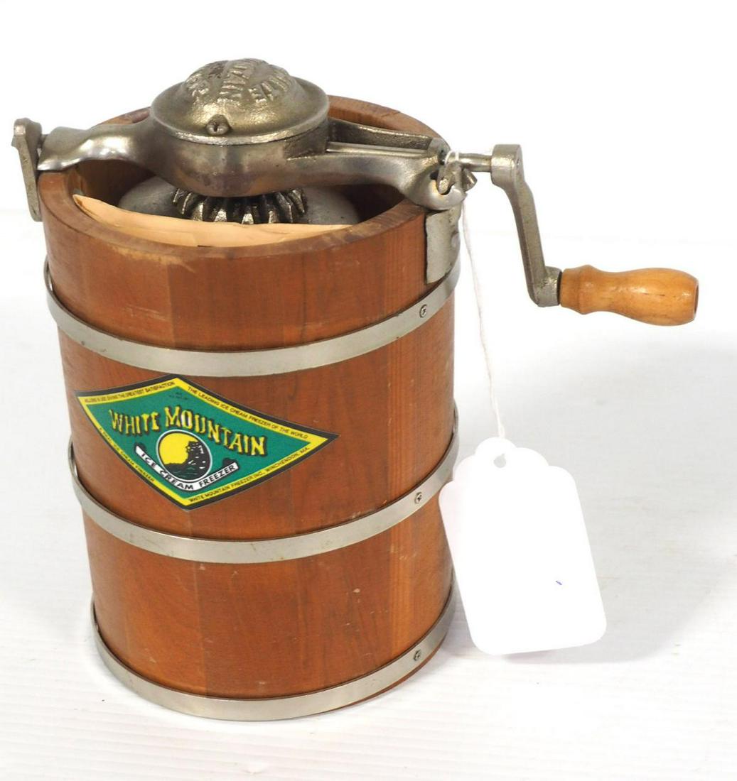 White Mountain ice cream freezer: White Mountain ice cream freezer, 7.5"H