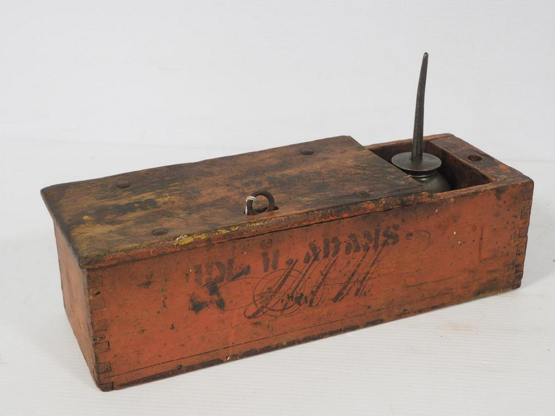 Wooden Walter A. Wood implement tool box (1 of 3)