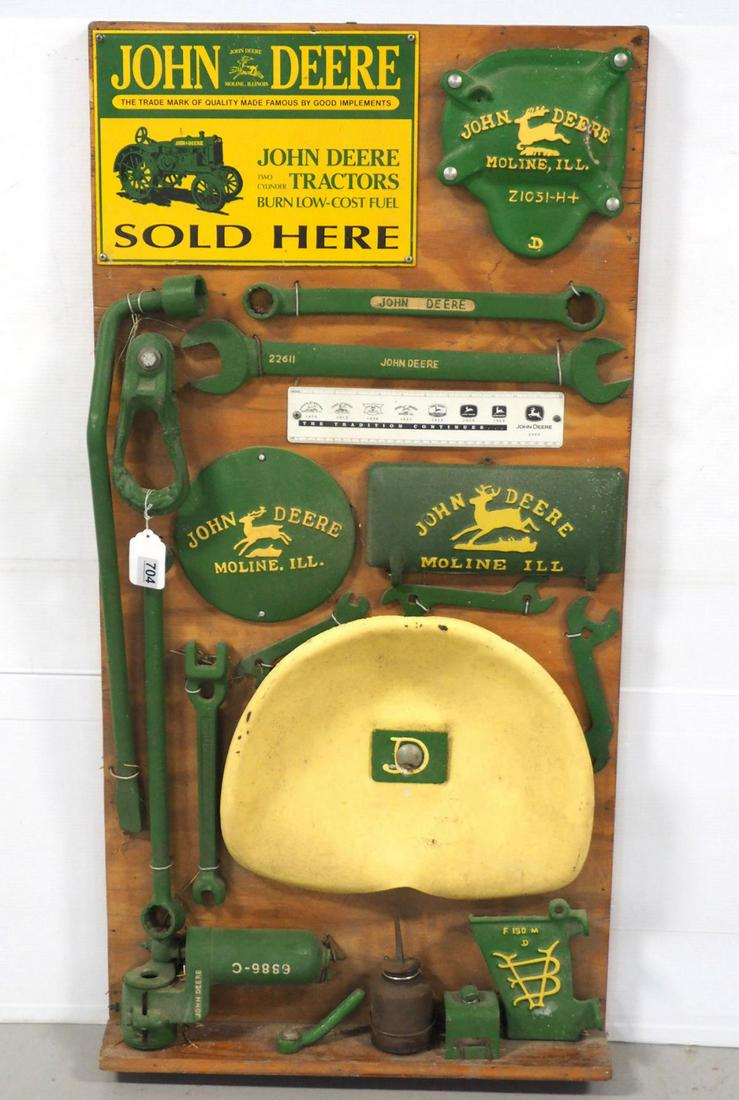 Board of John Deere collectibles (1 of 3)