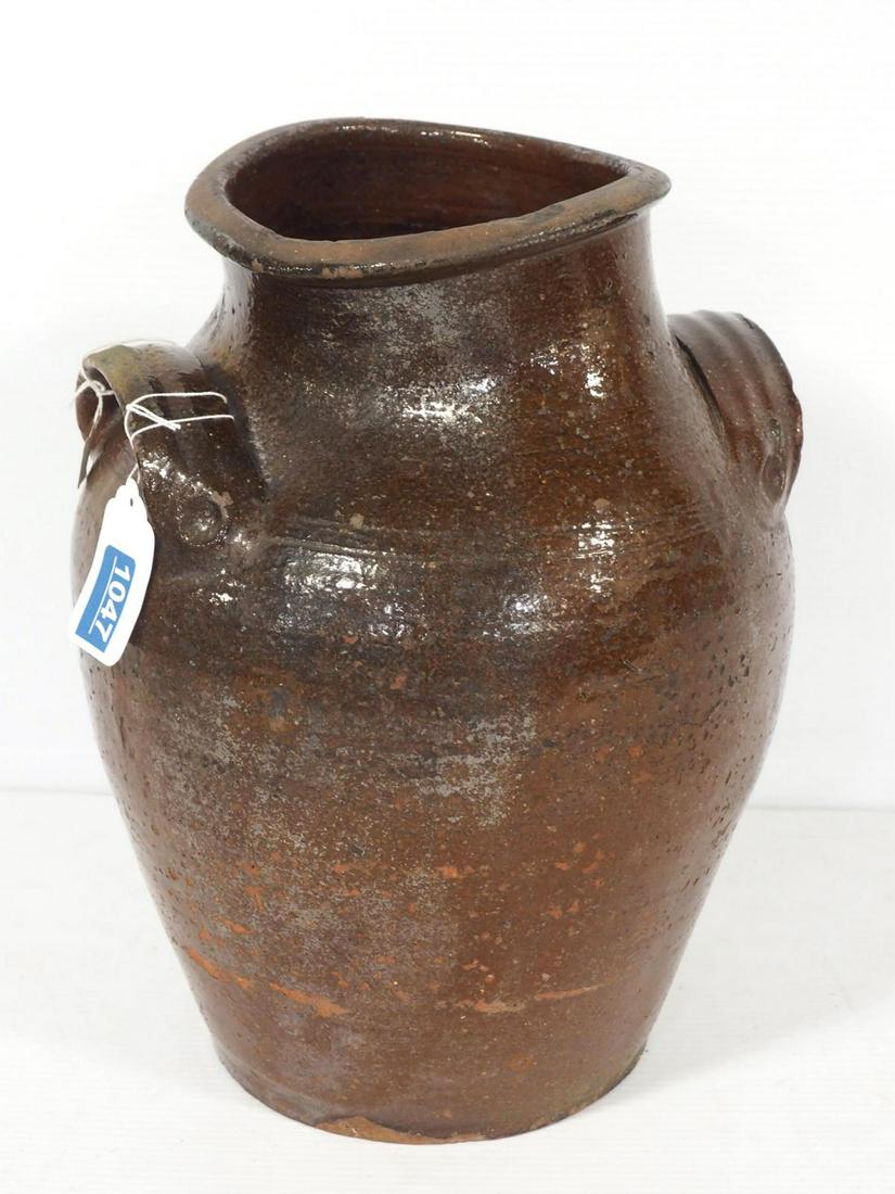 Redware double handle crock (1 of 4)