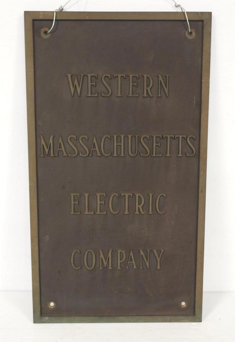 Western Massachusetts Electric Company plaque (1 of 2)