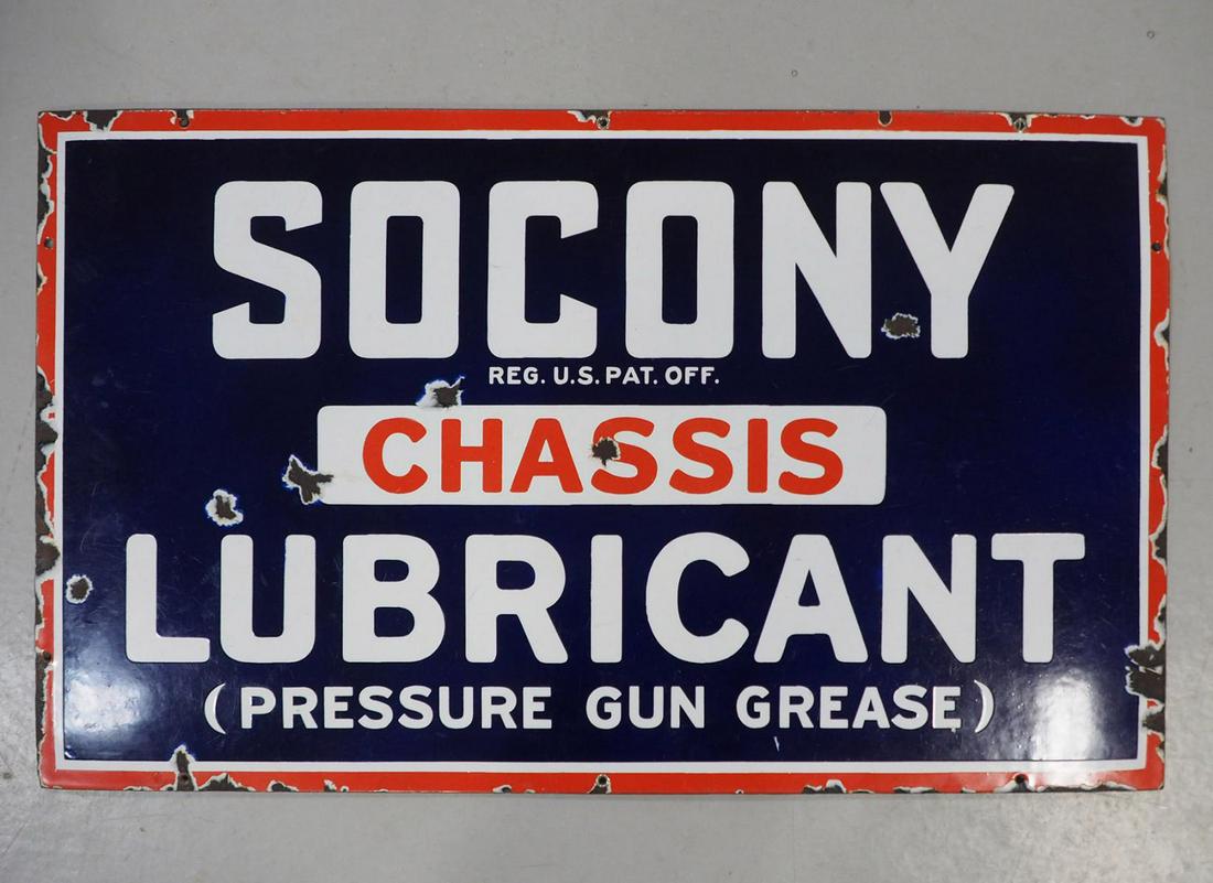 Socony Lubricant sign (1 of 2)